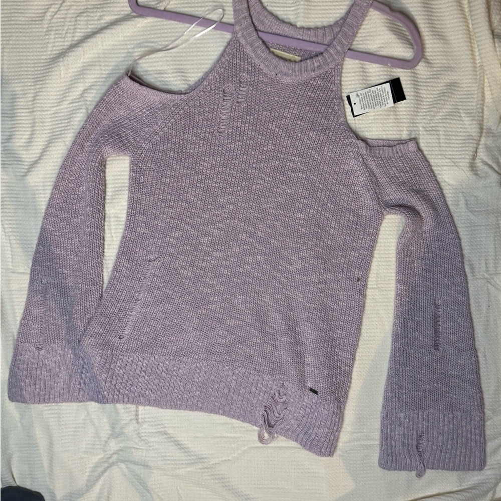 Hollister cold shoulder sweater